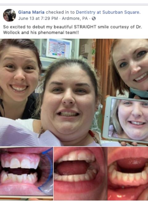 Giana's selfie at Dentistry at Suburban Square After Invisalign