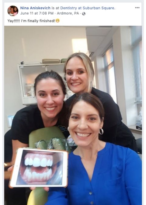 Nina's Selfie at Dentistry at Suburban Square after Invisalign